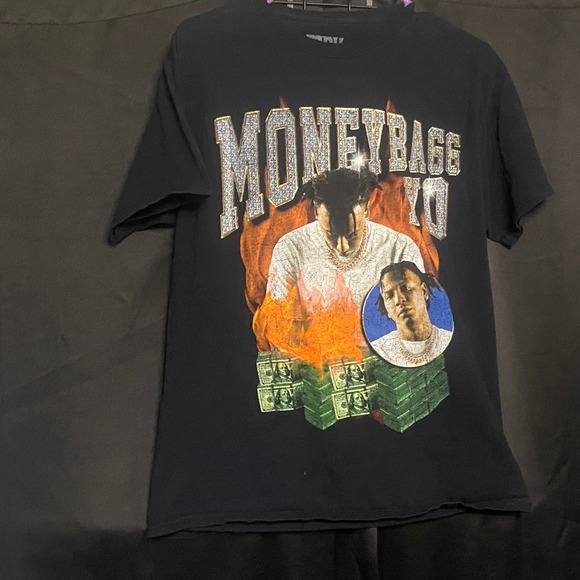 Moneybagg Yo Graphic T-Shirt Rap Hip Hop Music Tee‎ Black - Picture 1 of 3